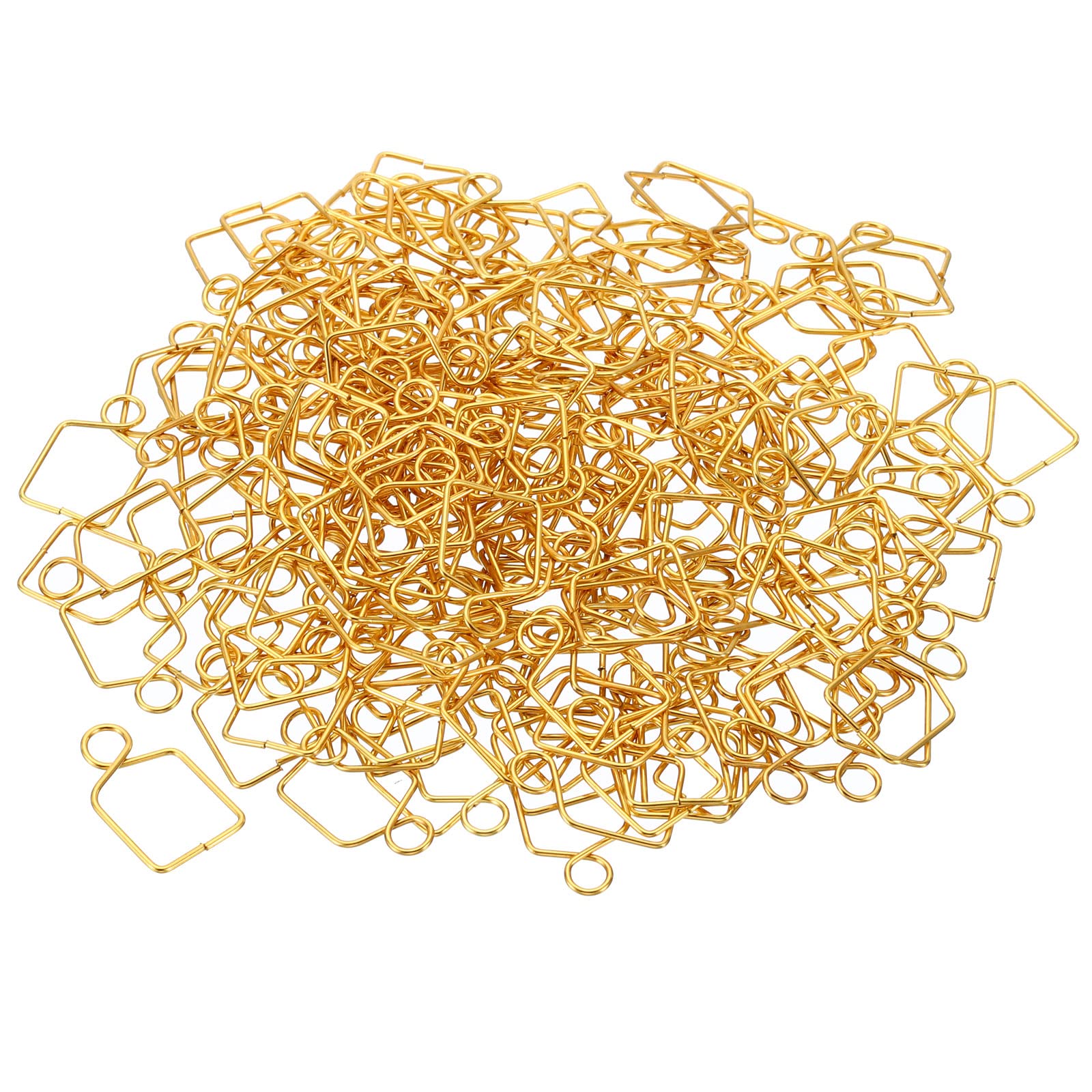 PATIKIL Chandelier Connector Clip, 200 Pack 19mm L x 12mm W Crystal Chandelier Buckle Replacement for DIY Fastening Crystals Ball Prism Parts, Golden