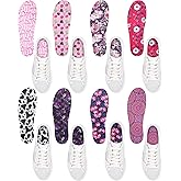 Velmitten 8 Pairs No Show Socks Sockless Shoe Liner Washable Barefoot Shoe Insoles No Slipping Inserts (Fresh Style)