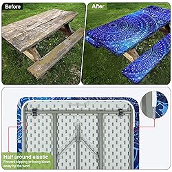 Picnic Table Cover with Bench Covers Camping