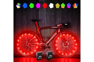 KIRIKIT Bike Wheel Lights, 2 Pack Bike Light Accessories -Super Bright Waterproof LED Night Riding Bicycle Front Back Spoke Tires Lights for Kids Adults, Long-time Lasting Batteries Included