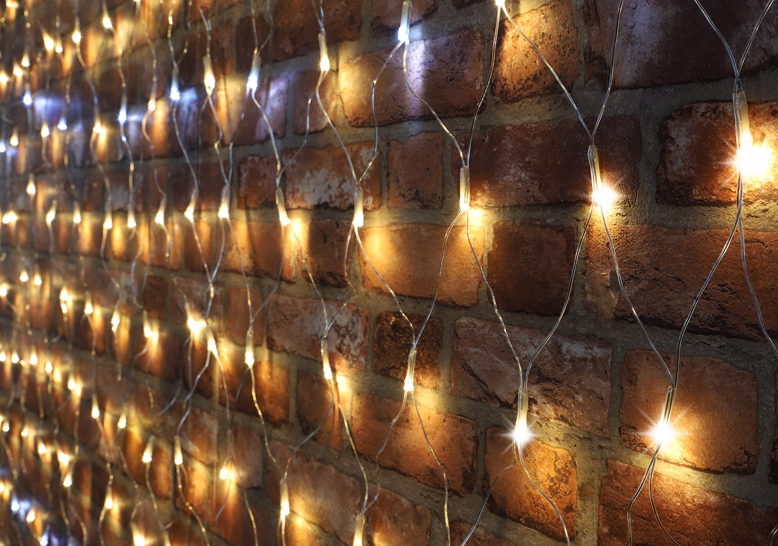 Christmas Concepts® 180 LED Warm White & White Twinkle Effect Net Lights – 1.8 x 1.2m Christmas Lights – Energy Efficient A++ - Indoor/Outdoor Decorations