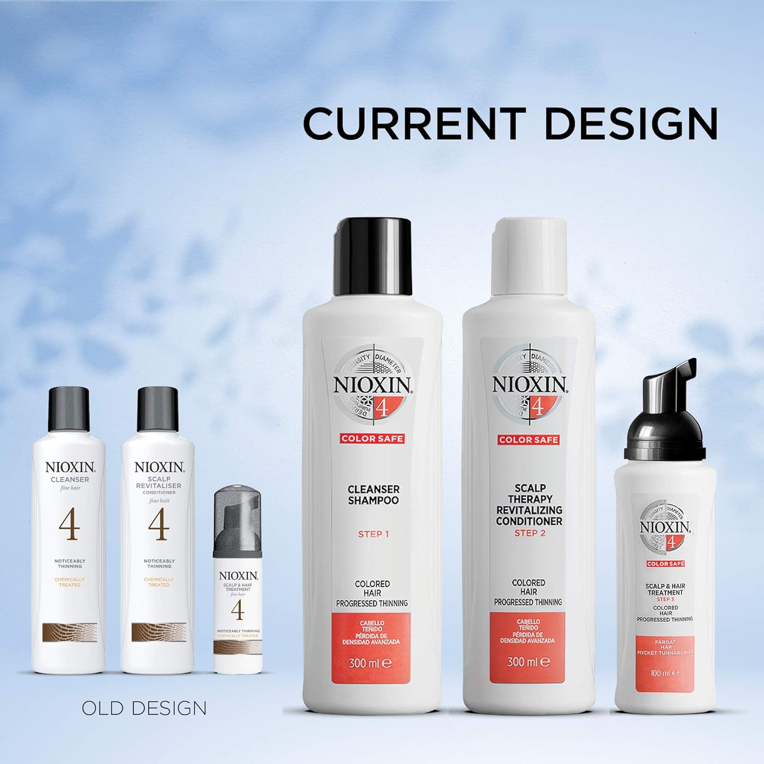 Nioxin System 4 Hair Care Kit for Colored Treated Hair with Progressed Thinning, 3 Count, Full Size: Nioxin: Premium Beauty