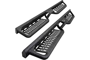 SMANOW Running Boards Compatible with 2009-2018 Dodge Ram 1500 Crew Cab (Incl. 2019+ Classic Model), 2010-2026 Ram 2500 3500 Crew Cab, Black Side Steps, Step Bars Nerf Bars with Middle Steps.