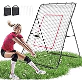 Yiwsnust Adjustable Volleyball Rebounder Net 7x4FT - Bounce Back Training Equipment for Practicing Spiking, Setting & Digging, Adjustable Target Practice Nets Outdoor Backyard Beach Games for Adults