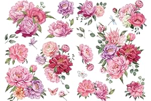 Joeyan Rub on Transfers for Crafts and Furniture - 2 Sheets Large 12''x18'' Decorative Stickers and Decals, DIY Home Decor fo