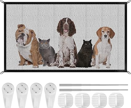 mesh baby gate with hooks