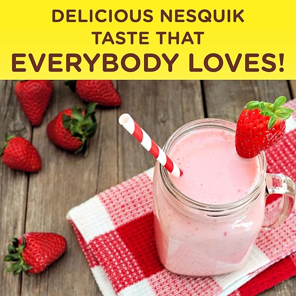 NESQUIK STRAWBERRY POWDER DRINK MIX 9.38OZ