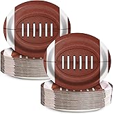 EggSun 100Pcs Football Oval Paper Plates,10" x 12" Large Football Party Supplies, Disposable American Sport Platters,Rugby Bowls,Nacho Trays for Sports Event, Gameday, Carnivals, Birthday, Party Decor