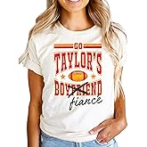 Go Taylor's Fiance Crossed Out Boyfriend Shirt for Women, Teens & Kids Funny Football Fan Tee