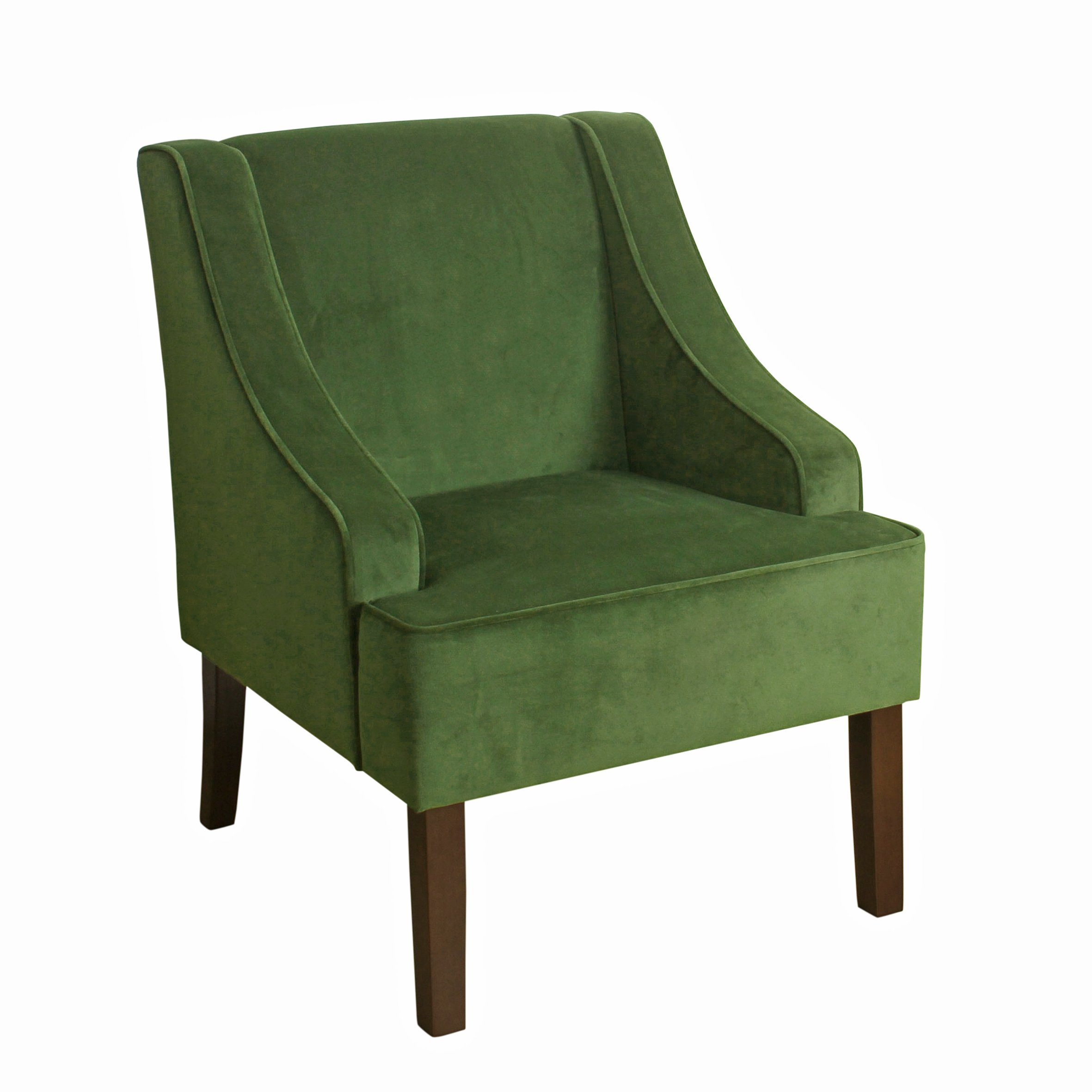 Photo 1 of ***INCOMPLETE - DAMAGED - RIPPED - SEE PICTURES***
HomePop Velvet Swoop Arm Living-Room-Chairs, Dark Green