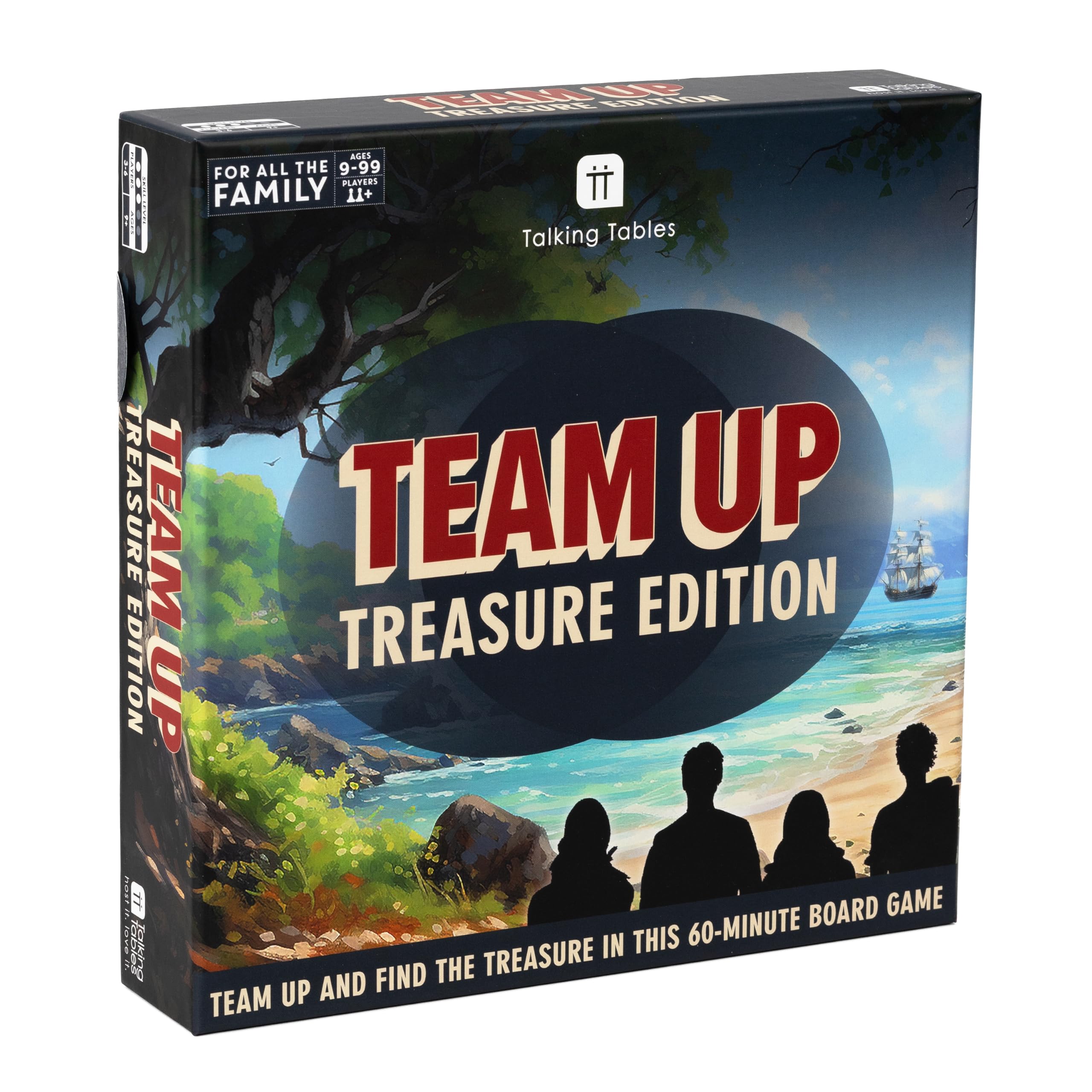 Talking Tables Team Up Collaborative Strategy Game – Cooperative Board Game for 3-6 Players, Perfect for After Dinner, Present Idea, Secret Santa, Ages 9+ and Adults, PLASTIC FREE