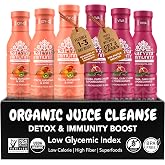 Karviva Organic Immunity Boost Juice, Vitamin C &amp; D&amp; Prebiotic, 6 Pack | Ashitaba, High Fiber &amp; Electrolytes with Antioxidants, Sugar Cleanse &amp; Fasting , Gut Health,12 oz Each