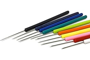Edu-Labs Assorted Multicolor Lab Dissecting Teasing Needles with Plastic Handles