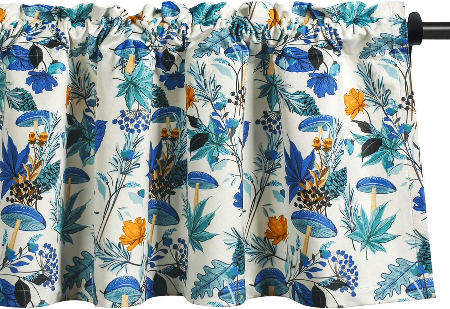 VOGOL Valances for Bedroom, Botanical Leaves Print Soft