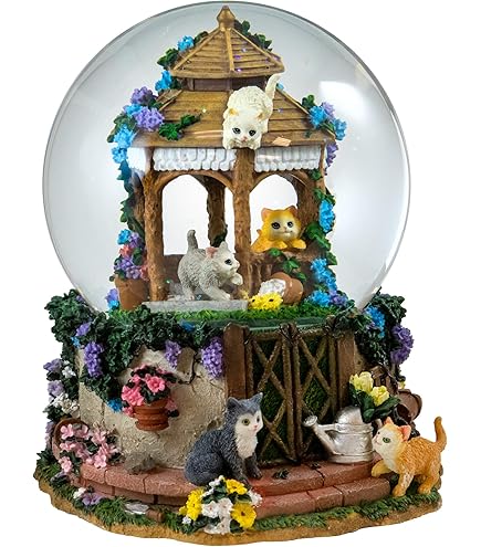 Amazon.com: CoolSnowGlobes Cat on Books Cool Snow Globe : Home
