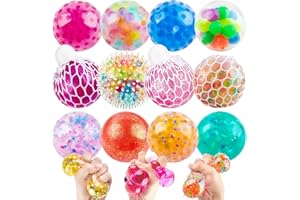 FLMRIOY 12 Pack Stress Balls Fidget Toys Set - Stress and Anxiety Relief Toys Sticky Squeeze Balls for Adults Autism ADHD