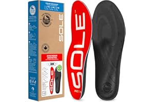 SOLE Active Medium Plantar Fasciitis Insoles, Men & Women - Arch Support Inserts for Foot Health and Heel Pain Relief, Orthot