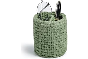 HOSROOME Glasses Holder for Nightstand Boho Decor Eyeglass Holder Stand for Office Desk Organizer Makeup Brush Holder Organizer-Green