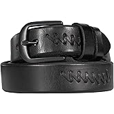 TYWestyles 1.3“ Women's Casual Leather Belt with Metal Buckle