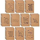 Fulmoon 100 Pcs Inspirational Notepads Pocket Motivational Notebook Mini Notebooks Small Lined Inspiring Journals for Class Students Nurses Employees Team Valentines Gifts (Brown)