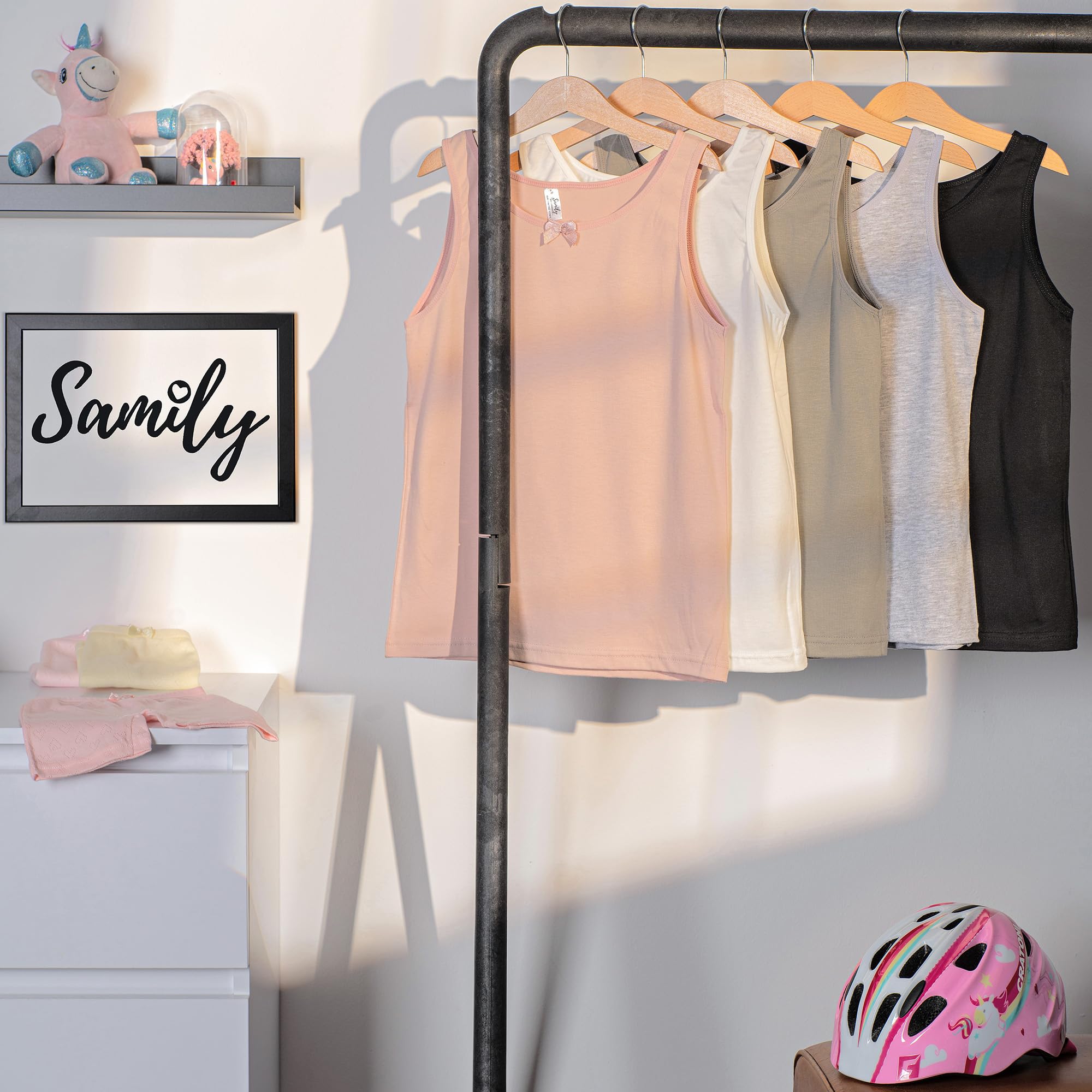 SAMILY Mädchen Unterhosen Unterhemd Set 10er Pack Unterwäsche Baumwolle 122 128 2