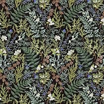 Okydoky Peel And Stick Wallpaper – Black Floral Boho Leaf Design, 17.3" X 393", Self-Adhesive Vinyl Waterproof For Bathroom, Kitchen, Cabinets