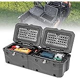 KEMIMOTO Updated Lock UTV Bed Box Tool Box 110L Compatible with Polaris Ranger 1000 / XP 1000 / CREW XP 1000 2018-2025, 29GAL