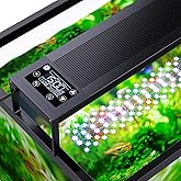 SEAOURA 24/7 LED Aquarium Light for Fish Tank, Auto On Off Timer, 9 Colors, Adjustable Brightness, Daylight & Moonlight Mode,