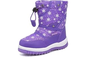 CIOR Winter Snow Boots for Boy and Girl Outdoor Waterproof with Fur Lined(Toddler/Little Kids)