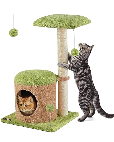 FEANDREA WhimsyWonders Cat Tree House, 30-Inch Small Cat Tower for