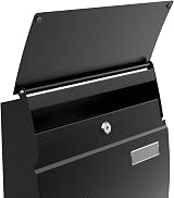 SONGMICS Mailbox Wall Mounted Lockable Post Letter Box with Viewing Windows view 7