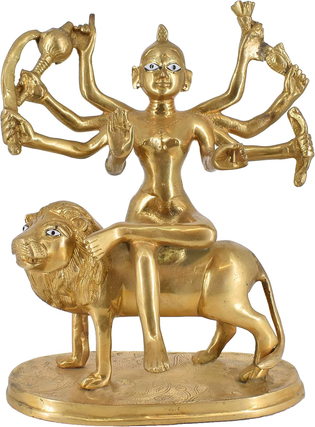 Buy White Whale Brass Bangali Maa Durga/Bangali Ma Sherwali Idol