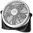 BLACK+DECKER High Velocity Floor Fan, 15.6" Diameter Freestanding Fan, 5 Plastic Blades, 3-Speeds, 90-Degree Tilt Adjustment, For Use In Bedroom, Home or Office, 5.5 lbs., Gray/Black, BFF16B