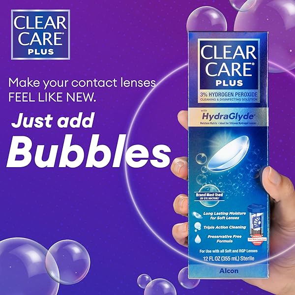 CLEAR CARE PLUS CLEANING AND DISINFECTING SOLUTION WITH LENS CASE, CLEAR, 12 FL OZ