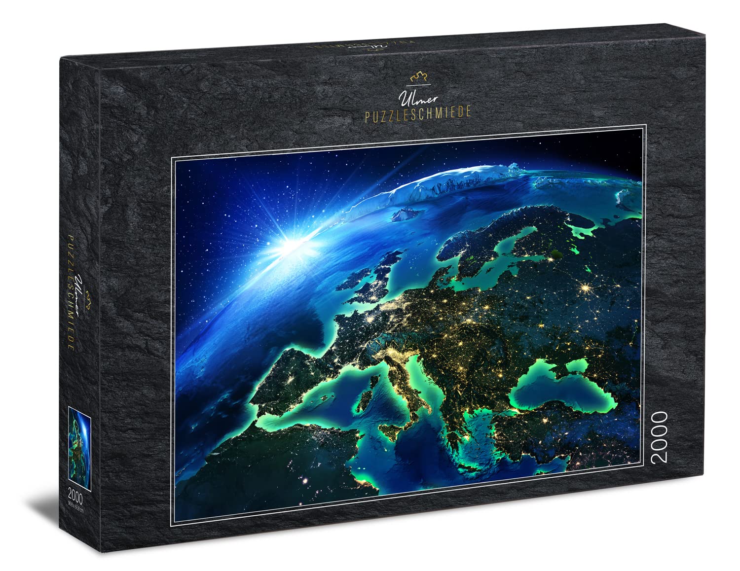 Ulmer Puzzleschmiede - Puzzle Lights of Europe - 2000 piece puzzle - spectacular puzzle motif from Europe from the space perspective at night