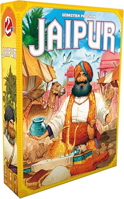 Amazon Com Jaipur Board Game New Edition Strategy Game For Adults And Kids Two Player Trading Game Fun Tactical Game Ages 10 And Up 2 Players Average