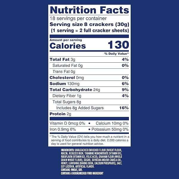 HONEY MAID GRAHAM CRACKERS, FAMILY SIZE, 19.2 OZ