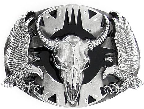 diamond skull belt buckle