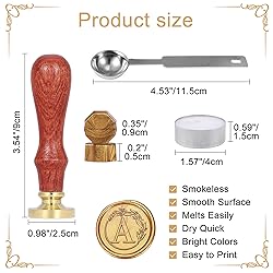 Yoption Letter Wax Seal Kit, Vintage Initial