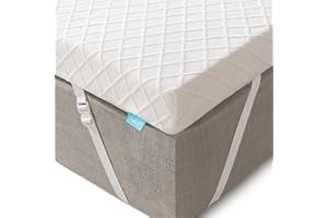 RECCI 3 Inch TwinXL Memory Foam Mattress Topper for College Dorm, Pressure-Relieving Mattress Topper for Back Pain, Non-Slip Design with Removable & Washable Cover, CertiPUR-US Certified, TwinXL Size