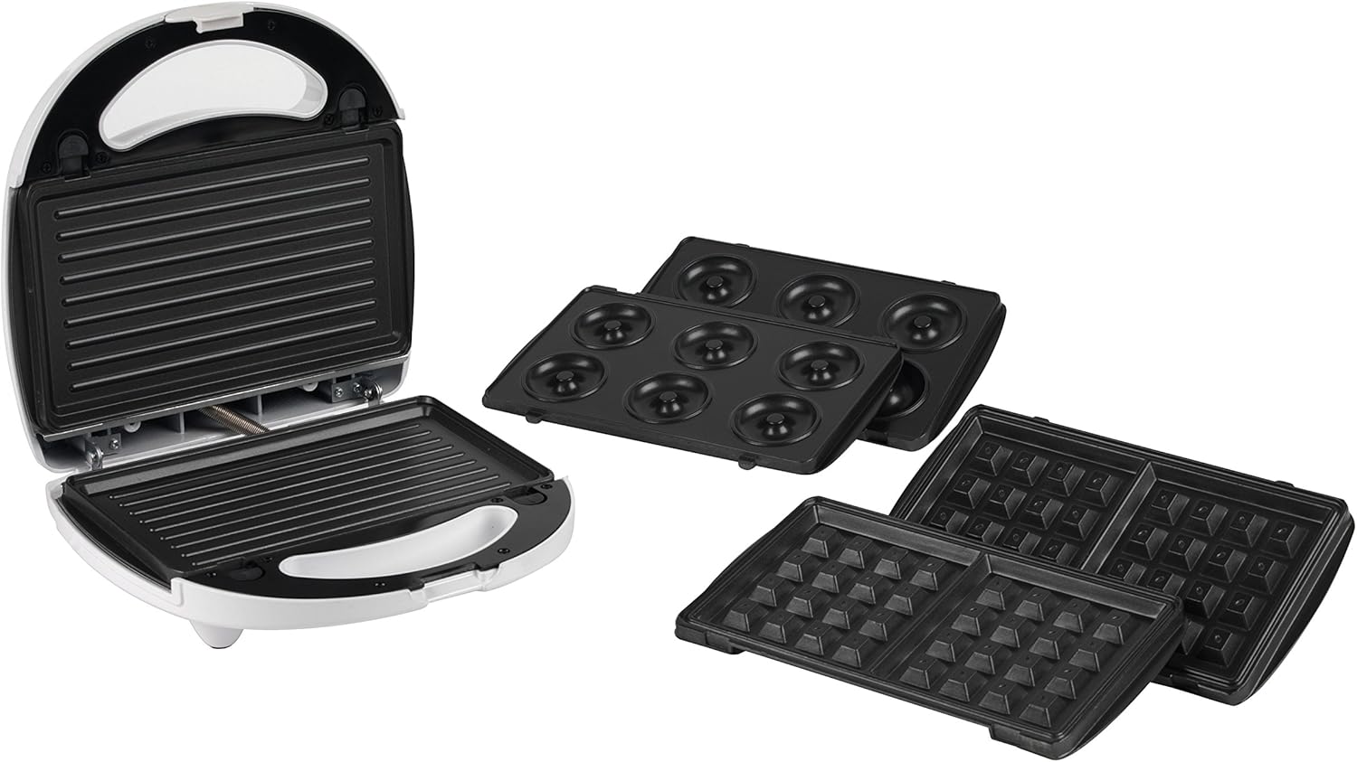 Salter EK1651 3in1 Snack Maker with Sandwich, Waffle and Doughnut