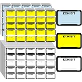 1000 Pcs Legal Exhibit Stickers Labels 1.65 x 1'' Plaintiff Exhibit Tabs | Name Tags Stickers Blank File Folder Labels for Court Divider Office Legal Document File Classification(White, Blue, Yellow)