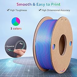 3Dgenius Silk PLA 3D Printer Filament Triple Color