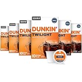 Dunkin&rsquo; Twilight Medium Dark Roast Coffee, Keurig K-Cup Pods, 60 Count | 6 boxes of 10 single serve coffee pods each, Full-bodied &amp; balanced, Made with arabica coffee, Shelf stable SNAP EBT eligible