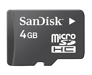 Sandisk 4GB MicroSDHC Memory Card with SD Adapter