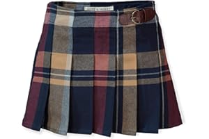 Hope & Henry Girls' Dressy Plaid Skirt