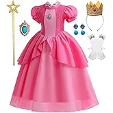 SYoimy Princess Costume for Girls Princess Dress Up Costume with Accessories Kids Birthday Party Halloween Cosplay