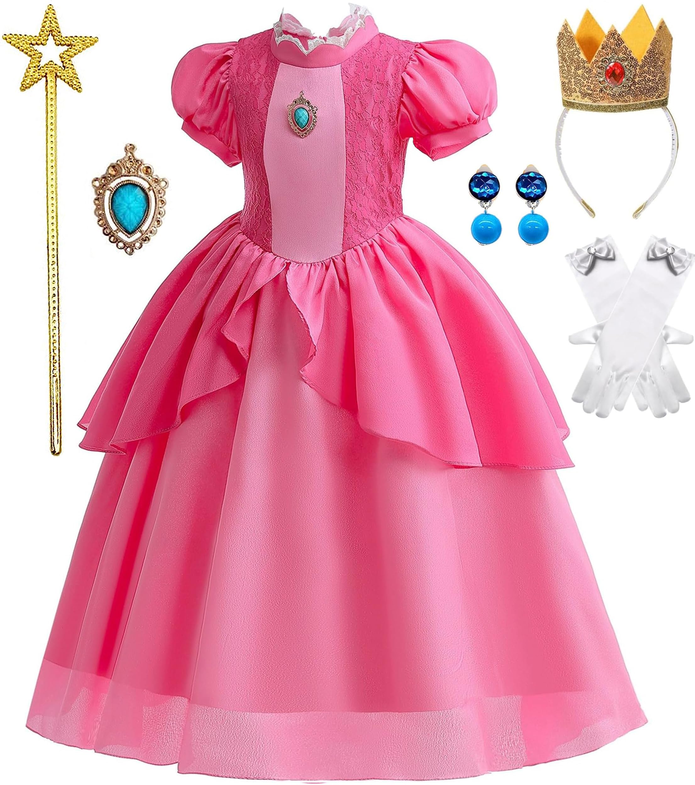 Photo 1 of **ONLY THE DRESS**SYoimy Pink Princess Costume for Kids Princess Dresses for Toddler Girls Halloween Cosplay Party Dress Up 4t 5years