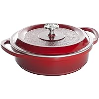 Nordic Ware Pro Cast Traditions Braiser Pan, 10-Inch, Cranberry,