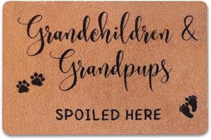 PLUJOYS Mothers Day Nana Gifts for Grandma,Gifts for Grandparents Christmas,Nana Gifts,Grandma Birthday Gifts,Gigi Mimi Grandma Gifts from Granddaughter Grandchildren Grandson Grankids,Doormats Home Decor